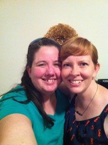 Me and Amy - it's an iPhone pic, after midnight, but still so glad I have it!